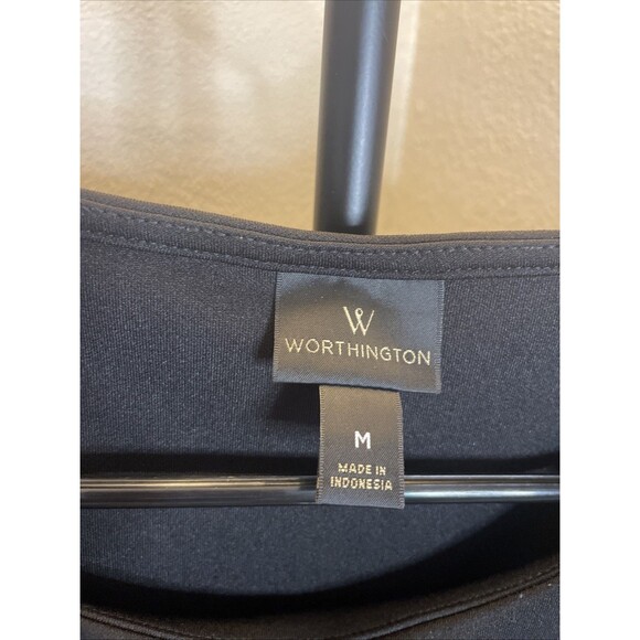 Worthington Elegant & Formal Event Black Sleeveless Comfy Top Size M - Picture 4 of 6
